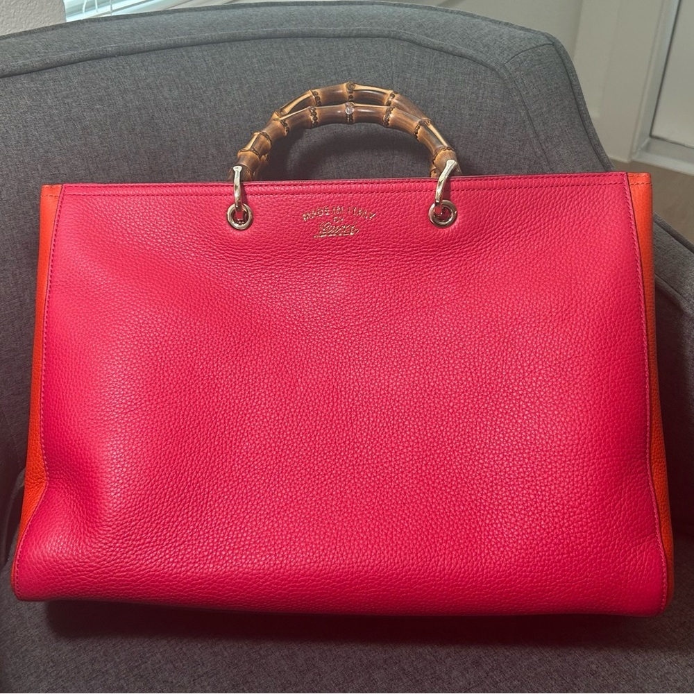 Large Gucci bamboo shopper